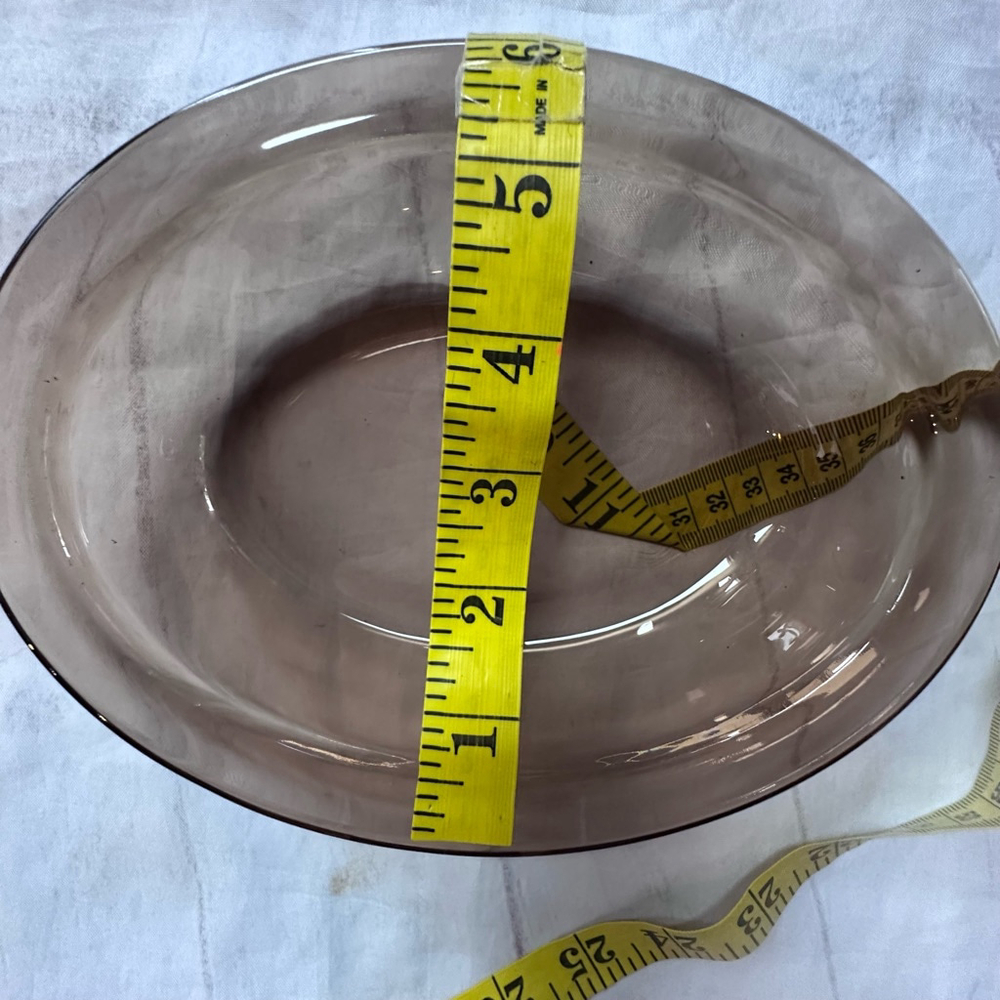 Vintage PYREX England Amber Glass Oval Casserole Dish 8 x 6 x 2 - Picture 9 of 10